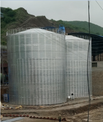 黄冈粮食钢板仓的安装全过程不用热焊接